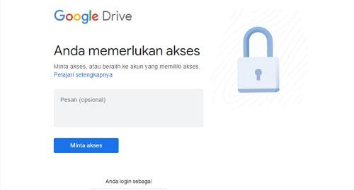 izin akses link Google Drive
